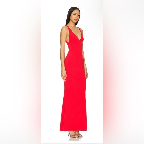 New! Katie May x Revolve Tina Red Low Back Gown in Cherry 🍒 Small NWT! - Picture 2 of 12